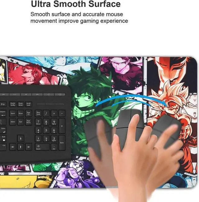 Alt view image 5 of 6 - One_Piece Mouse Pad Anime Mouse Pad Gaming Mouse Pad Large Mouse Pad Extended Desk Mat Desk Pad for Keyboard and Mouse Suitable.15.735.4 in C