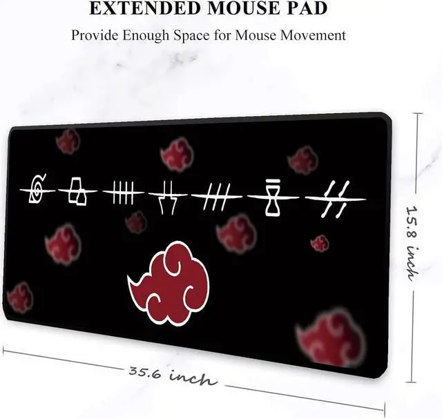 Alt view image 5 of 5 - Anime Mouse Pad XXL Demon Slayer Extra Thick(3mm) Extended Large Mouse Pad Non-Slip Rubber Base Home Office Mouse Pad 31.5x11.8 (2T-SBD-26)
