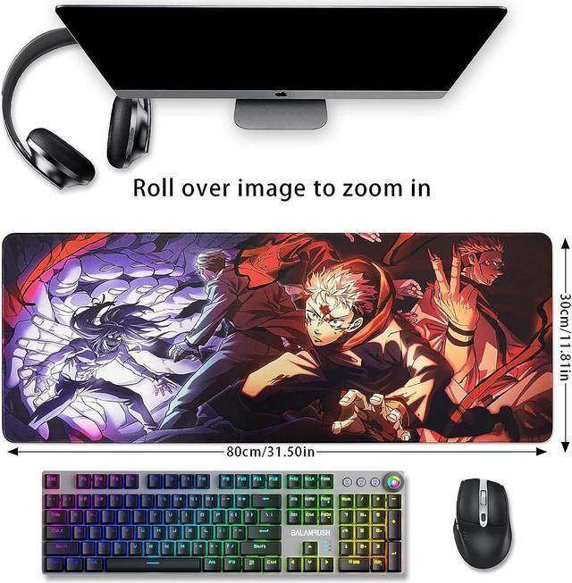 Alt view image 2 of 7 - Large Mouse Pad for Non Slip Rubber Base Gaming Anime Mouse Pad for Computer Stitched Edges Ultra Thick 3 mm Wide & Long Mousepad 31.5 x 11.8 x 0.12 (Jujutsu Kaisen-2)