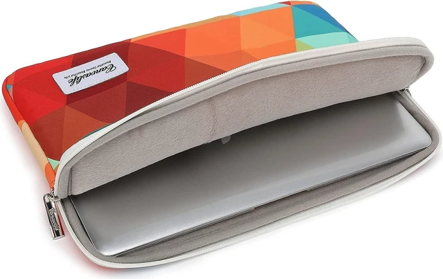 Alt view image 3 of 7 - Canvaslife Rainbow Peacock Laptop Sleeve 15 Inch 15 Case and 15.6 Laptop Bag