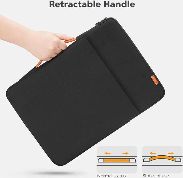 Alt view image 2 of 6 - 13.5-14 inch Laptop Sleeve Case Carrying Bag Handle for 15 MacBook Air M2/ 13.5 Surface Book 3 /Surface Laptop Studio / 14 Lenovo ThinkPad P14s L14 T14 E14 / ThinkPad X1 Yoga Carbon HP Acer
