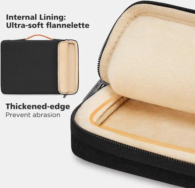 Alt view image 3 of 6 - 13.5-14 inch Laptop Sleeve Case Carrying Bag Handle for 15 MacBook Air M2/ 13.5 Surface Book 3 /Surface Laptop Studio / 14 Lenovo ThinkPad P14s L14 T14 E14 / ThinkPad X1 Yoga Carbon HP Acer
