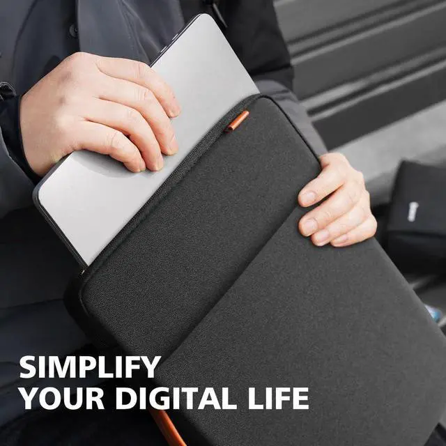 Alt view image 5 of 6 - 13.5-14 inch Laptop Sleeve Case Carrying Bag Handle for 15 MacBook Air M2/ 13.5 Surface Book 3 /Surface Laptop Studio / 14 Lenovo ThinkPad P14s L14 T14 E14 / ThinkPad X1 Yoga Carbon HP Acer