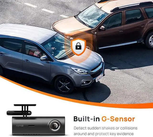 Alt view image 5 of 7 - 70mai Dash Cam M300, 1296P QHD, Built in WiFi Smart Dash Camera for Cars, 140° Wide-Angle FOV, WDR, Night Vision, iOS/Android Mobile App