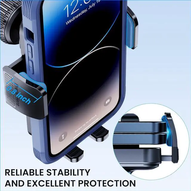 Alt view image 4 of 7 - Phone Holder Car [Military Grade Suction Ultra Strong Base] Cell Phone Car Holder 3 in 1 Phone Mount for Car Dashboard Windshield Air Vent Hands-Free Car Phone Holders for iPhone Android Phones
