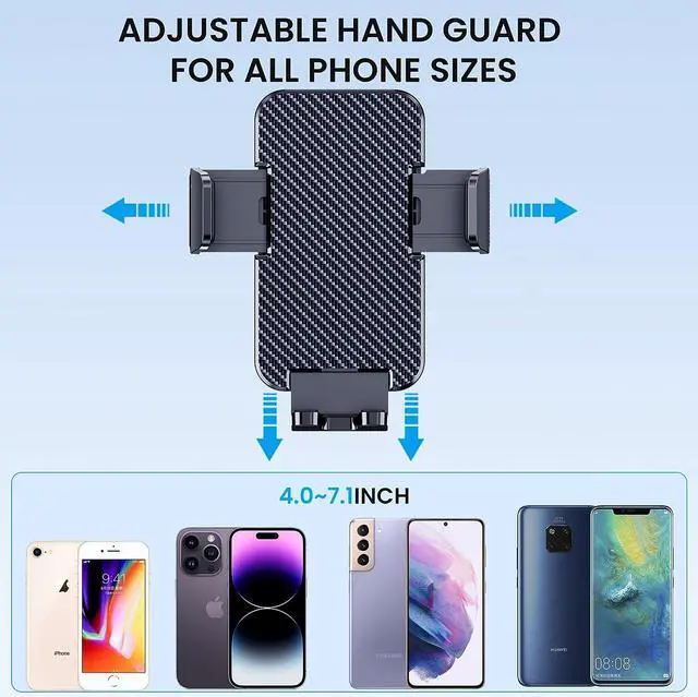Alt view image 5 of 7 - Phone Holder Car [Military Grade Suction Ultra Strong Base] Cell Phone Car Holder 3 in 1 Phone Mount for Car Dashboard Windshield Air Vent Hands-Free Car Phone Holders for iPhone Android Phones