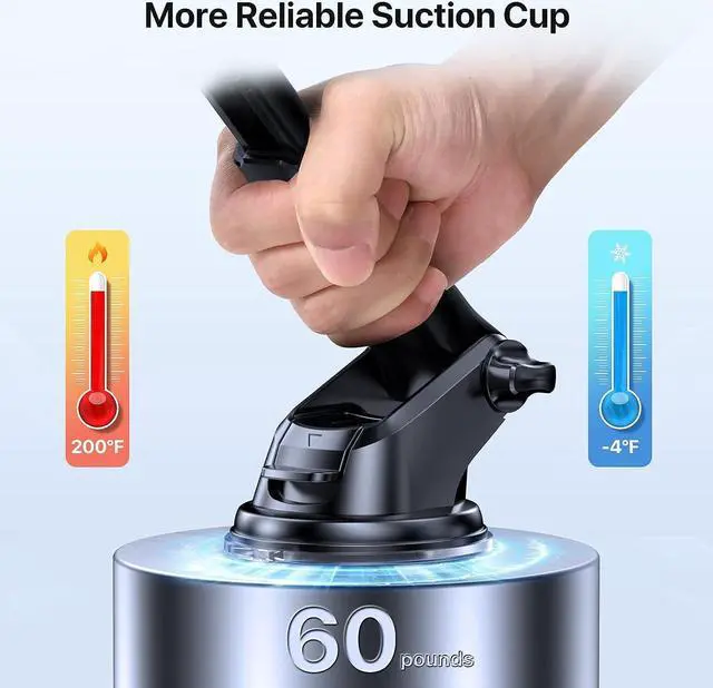 Alt view image 4 of 7 - Universal Phone Mount for Car, Reliable Suction Hands-Free Car Phone Holder Mount, Automobile Cell Phone Holder Car for Dashboard Windshield Vent Fit for All Smartphones
