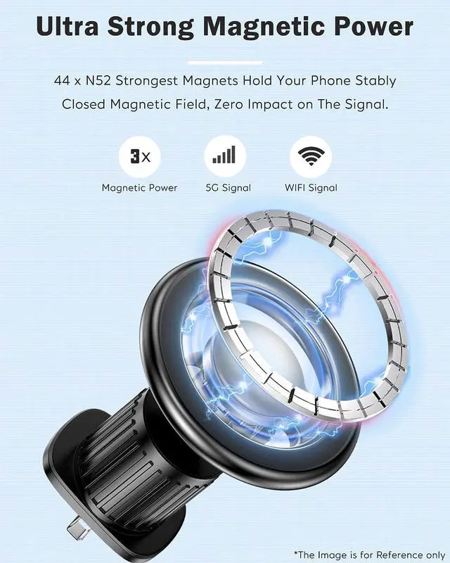 Alt view image 5 of 6 - for Magsafe Car Mount for Magsafe 3 Car Mount with 2 Bases for All Vehicles [44 Strong Magnets] for Magsafe Phone Holder for Car Magesafe Mount Car for iPhone 14/13/12