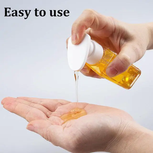 Alt view image 4 of 7 - Travel Bottles Travel Accessories Toiletries 4 Pack 3.7oz/110ml Travel Shampoo And Conditioner Bottles Empty Plastic Pump Bottle Dispenser Travel Size Bottles (4blank clear)