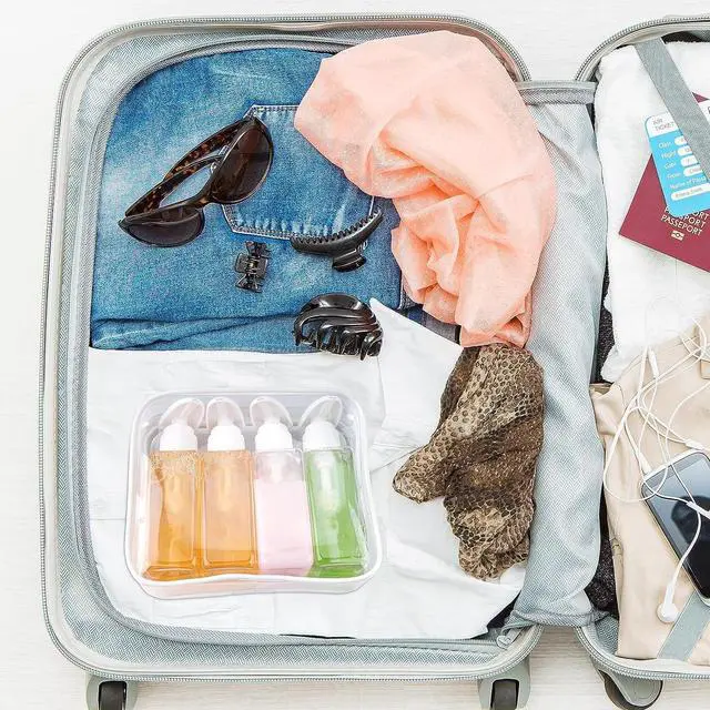Alt view image 5 of 7 - Travel Bottles Travel Accessories Toiletries 4 Pack 3.7oz/110ml Travel Shampoo And Conditioner Bottles Empty Plastic Pump Bottle Dispenser Travel Size Bottles (4blank clear)