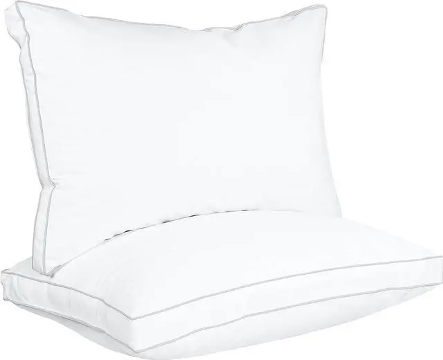 Main image of Bed Pillows for Sleeping Queen Size (White) Set of 2 Cooling Hotel Quality Gusseted Pillow for Back Stomach or Side Sleepers