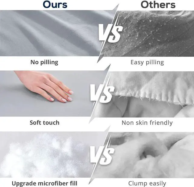 Alt view image 7 of 7 - Queen Comforter Set 7 Pieces All Season Reversible Bed in a Bag Queen Ultra Soft Queen Bedding Sets with Comforter Flat Sheet Fitted Sheet Pillowcases & Pillow Shams (Dark Gray Queen)