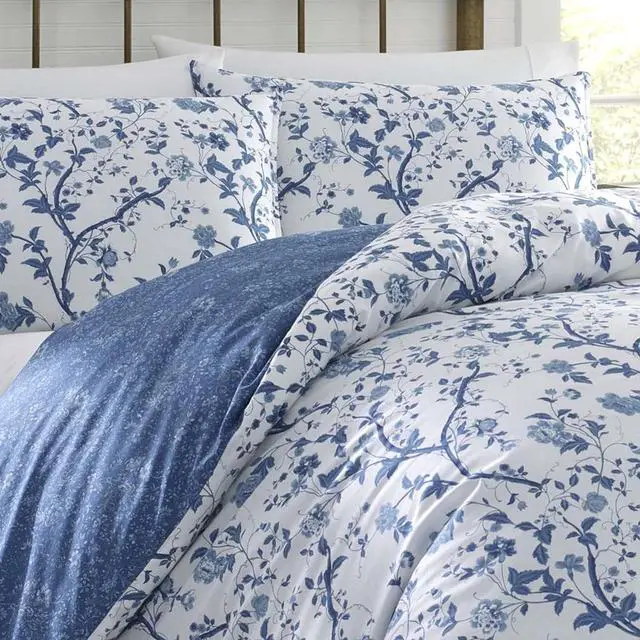 Alt view image 6 of 7 - Home - Elise Collection - Luxury Ultra Soft Comforter All Season Premium Bedding Set Stylish Delicate Design for Home Dcor Blue Full/Queen