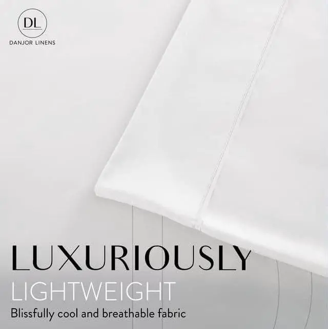 Alt view image 3 of 7 - King Size Sheets Set - 6 Piece Set Including 4 Pillowcases - Deep Pockets - Breathable Soft Bed Sheets - Wrinkle Free - Machine Washable - White King Bed Sheets - 6 pc
