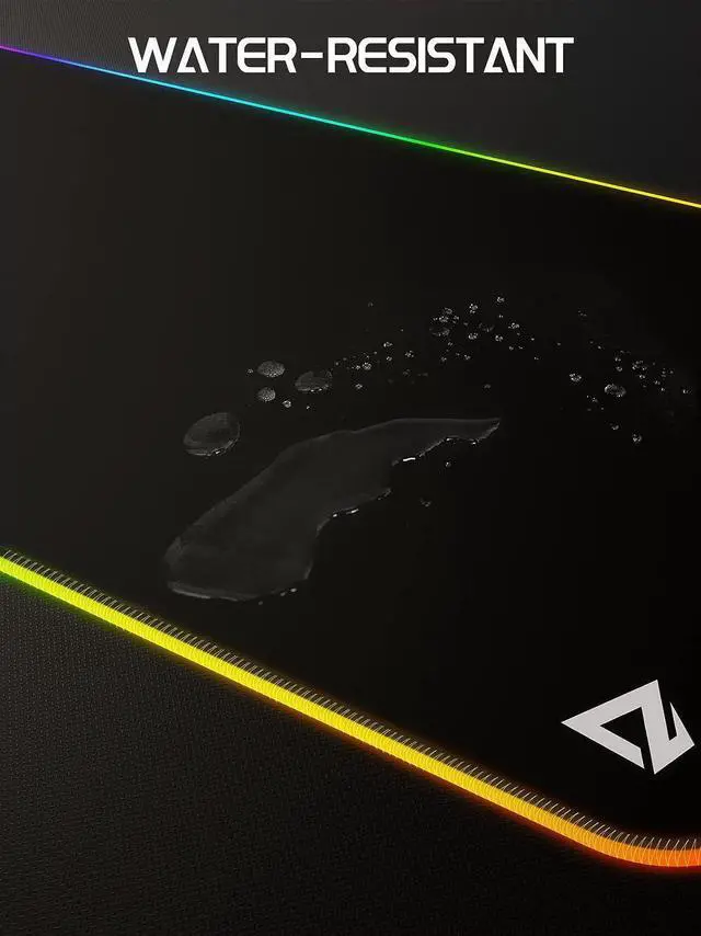 Alt view image 4 of 7 - EASEMO Gaming Mouse Pad, RGB Mouse Mat XXL Large (35.4 x 15.75 in) with 7 LED Colors 11 Lighting Modes Waterproof Fabric Surface Non-Slip Rubber Base for PC Laptop Keyboard