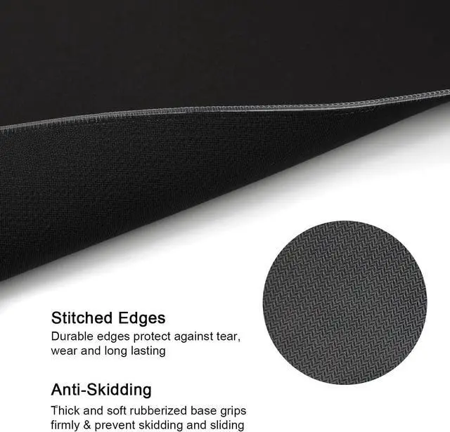 Alt view image 6 of 7 - Meffort Inc RGB Gaming Mouse Pad - Extra Large XXL LED Gaming Mouse Mat with Custom Design Stitched Edges (35.4 x 15.7 Inch, Black)