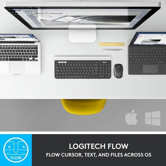 Alt view image 2 of 7 - Logitech MX Anywhere 2S Bluetooth Edition Compact Wireless Mouse, No USB Receiver - Use On Any Surface, Hyper-Fast Scrolling, Rechargeable, Control Up to 3 Apple Mac and Windows Computers and Laptops