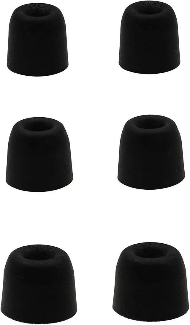 Alt view image 5 of 6 - Replacement Memory Foam Ear Tips Noise Canceling Foam Ear Tip Compatible with Sony WF-1000XM4 / 1000XM5 Earbud Headphones [Fit in Case] L/M/S 3 Size 3 Pairs Black (Foam4XM4B3P)