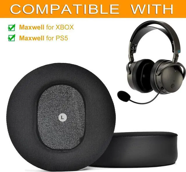 Alt view image 2 of 7 - Maxwell Cushions - Cooling Gel Replacement Earpads Ear Cushion Compatible with Audeze Maxwell Headphones Added Thickness Noise Isolation Foam for Epic Gaming Sessions (Silky Fabric)
