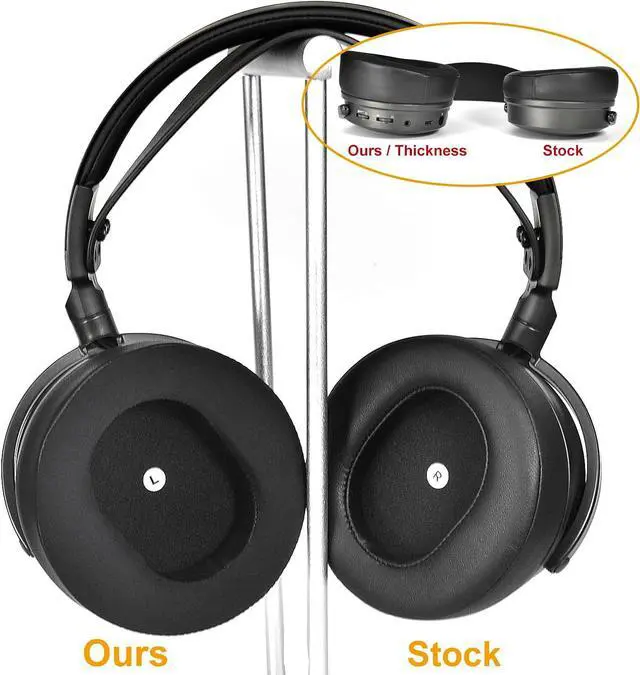 Alt view image 5 of 7 - Maxwell Cushions - Cooling Gel Replacement Earpads Ear Cushion Compatible with Audeze Maxwell Headphones Added Thickness Noise Isolation Foam for Epic Gaming Sessions (Silky Fabric)