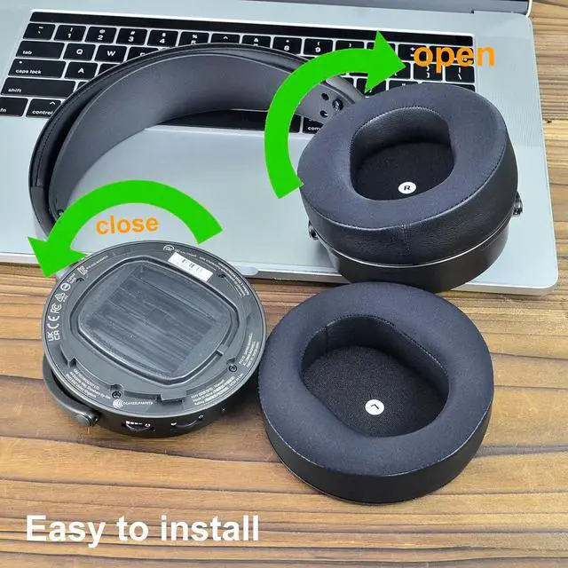 Alt view image 6 of 7 - Maxwell Cushions - Cooling Gel Replacement Earpads Ear Cushion Compatible with Audeze Maxwell Headphones Added Thickness Noise Isolation Foam for Epic Gaming Sessions (Silky Fabric)