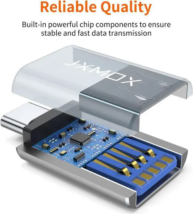 Alt view image 6 of 6 - USB C to USB Adapter [2-Pack] Thunderbolt 3 to USB 3.0 OTG Adapter Compatible with MacBook Pro Chromebook Pixelbook Microsoft Surface Go  Galaxy S9 S10 S20 S21 S22 Ultra iPhone 15 16 Pro Max