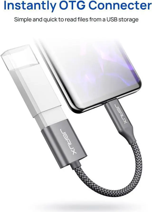 Alt view image 5 of 7 - USB C to USB Adapter [2 Pack] USB Type C Male to USB 3.0 Female OTG Cable Thunderbolt3 to USB Adapter Compatible with MacBook Pro/Air 2019 2018 2017 Samsung Galaxy S23 S23+ Ultra Note 10 S9 S8