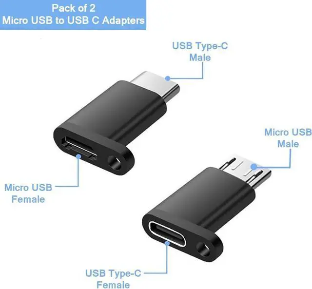 Alt view image 2 of 7 - USB C to Micro USB Adapter Under 5 USB Type C to Micro USB Converter USB C Micro Cellphone OTG Connector with Keychain Compatible with Samsung Galaxy S7 Nexus 5/6 Android Phone (Pack of 2 Adapter)