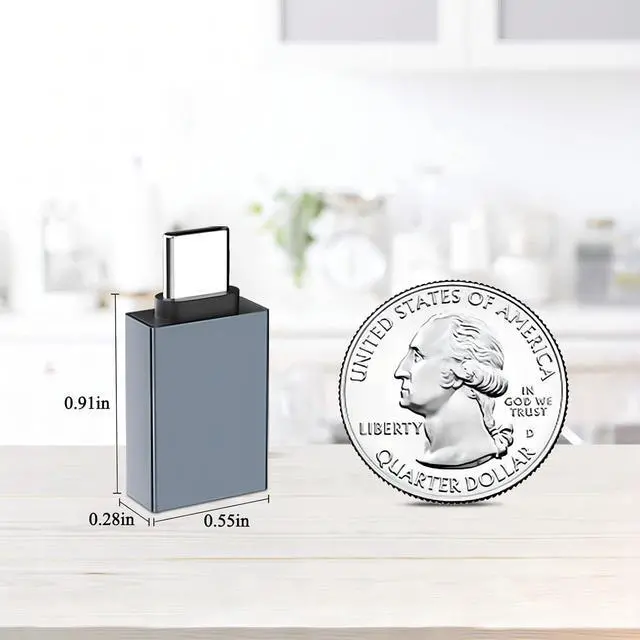Alt view image 6 of 7 - USB-C to USB Adapter (2 Pack) USB-C Male to USB-A 3.0 Female OTG Adapter Type-C to USB 3.0 Compatible with MacBook Pro Mac Book iPad Microsoft Surface Mobile Phone and Type-C Devices