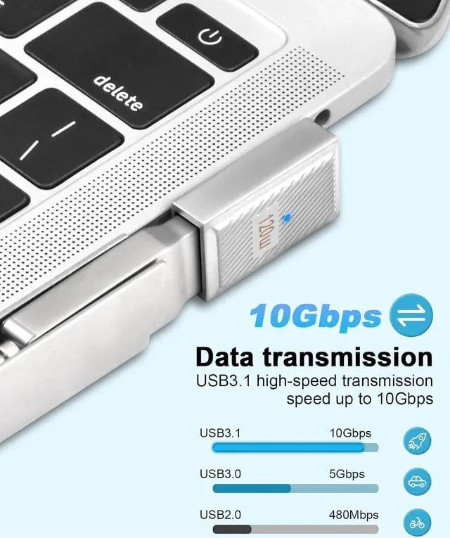 Alt view image 2 of 7 - 120W USB A to USB C Adapter 90 Degree USB C to USB Adapter Right Angle USB Type 3.1 Female to USB C Male Converter OTG Fast Charging Compatible with MacBook Tablet Samsung Galaxy 2 Pack