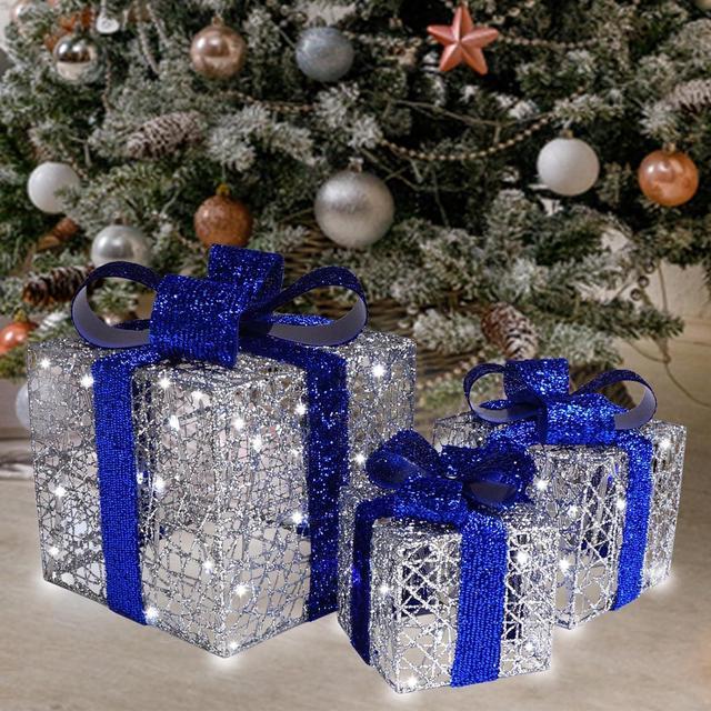 Blue Shining Gift Box with Silver Bow PNG Clipart Image​ | Gallery  Yopriceville - High-Quality Free Images and Transparent PNG Clipart