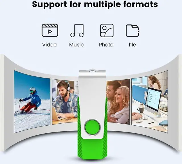 Alt view image 7 of 7 - 10 Pack 8GB USB Flash Drive USB 2.0 Swivel Metal Memory Stick Thumb Drives Pen Drive Jump Drive for Data Storage (4 Mixed Color)