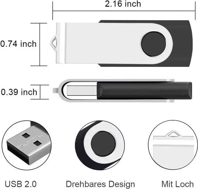 Alt view image 4 of 7 - 1GB USB Flash Drive 10 Pack USB 2.0 Memory Stick with Lanyards Swivel Thumb Drives Bulk U Disk 1GB Pendrive Jump Drive Zip Drive for Data Storage (1GB 10 Pack Mixcolor)