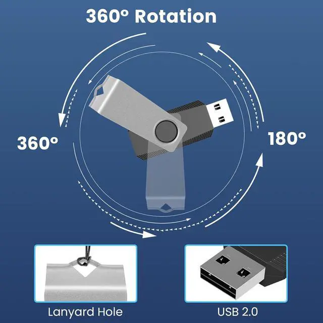 Alt view image 7 of 7 - USB Flash Drives 10 Pack 1GB Flash Drive - USB 2.0 Thumb Drive USB Stick Jump Zip Drive Flashdrive USB Memory Stick Pendrive for Data Storage & Transfer with 10PCS Lanyard (Multi-Colored)