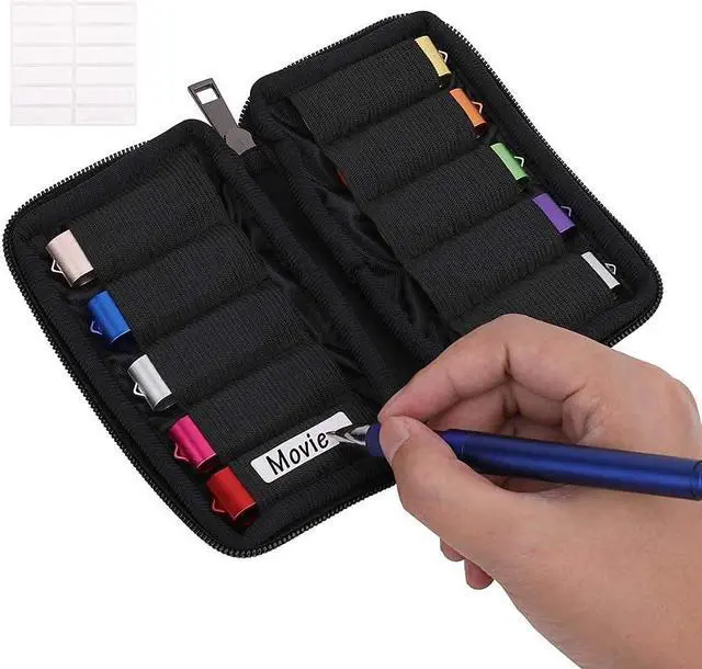 Main image of USB Flash Drive Case - Vellgo Soft Material Thumb Drive case Holder Organizer Portable Electronic Accessories Bag for USB Memory Stick with 10 Slots