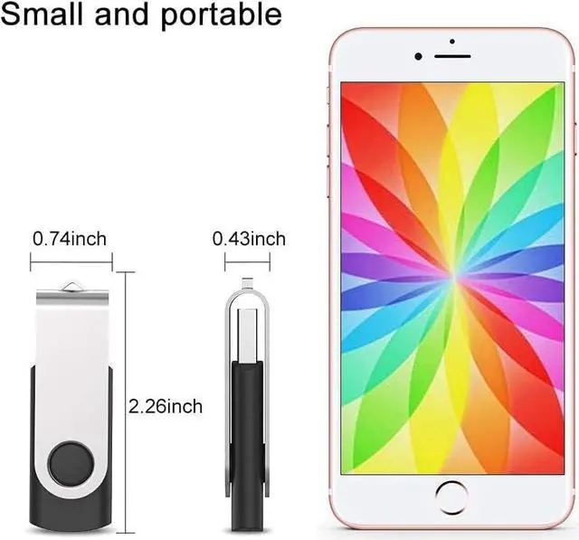Alt view image 4 of 7 - 10 Pack 2GB USB Flash Drive USB 2.0 Thumb Drives Jump Drive Fold Storage Memory Stick Swivel Design - Black