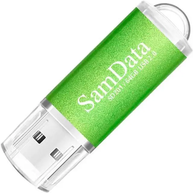 Alt view image 2 of 7 - 3 Pack 64GB USB Flash Drives USB 2.0 Thumb Drives Memory Stick Jump Drive Zip Drive 3 Colors: Green Black Blue