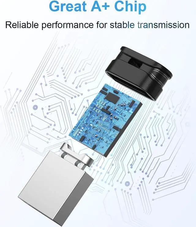 Alt view image 4 of 7 - USB Stick 128GB USB 3.0 Flash Drive with Lanyard 128G Mini Fit Memory Stick Ultra Slim Thumb Drive Zip Drive for PC Desktop-Black