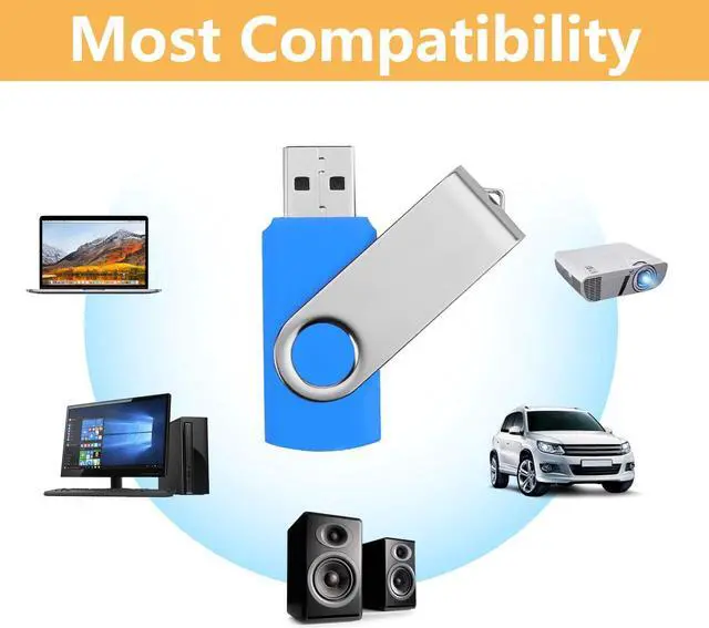 Alt view image 7 of 7 - 10 Pack 32GB USB Flash Drives USB 2.0 Thumb Drive 32GB Memory Sticks Swivel High Speed Jump Drive Pen Drive External Storage for Desktops Computer Laptop
