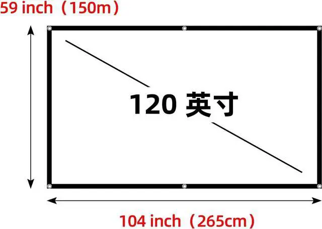 Alt view image 6 of 7 - Projector Screen 4K 16:9 HD Rear Front Projector Screen Foldable Projection Screen Double-Sided Portable Outdoor Indoor Projector Screen for Movie Home Theater