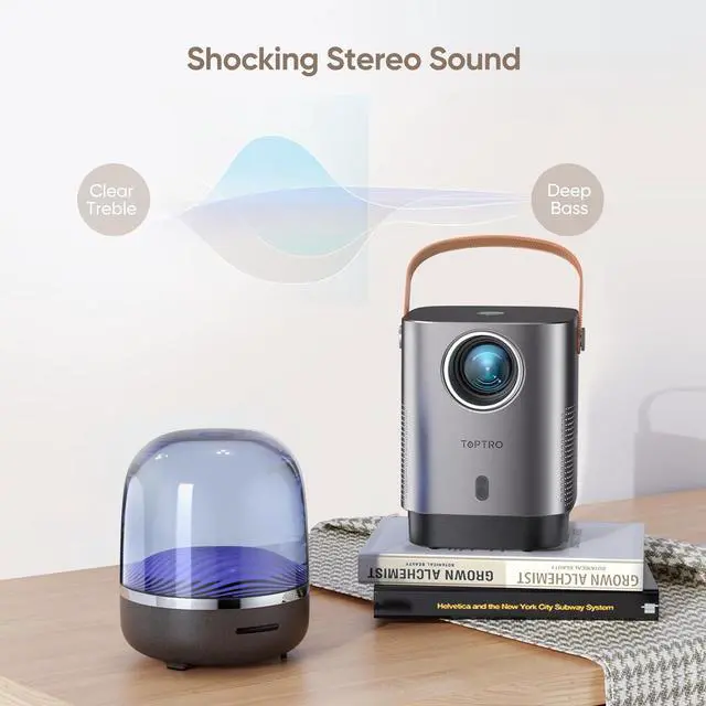 Alt view image 7 of 7 - [Electric-Focus] 5G WiFi Bluetooth Projector TR23 Mini Projector Support 1080P 15000 Lumen 4D/4P Keystone& Zoom Latest Dust-Proof Portable Projector Outdoor Projector for iOS/Android/PS5