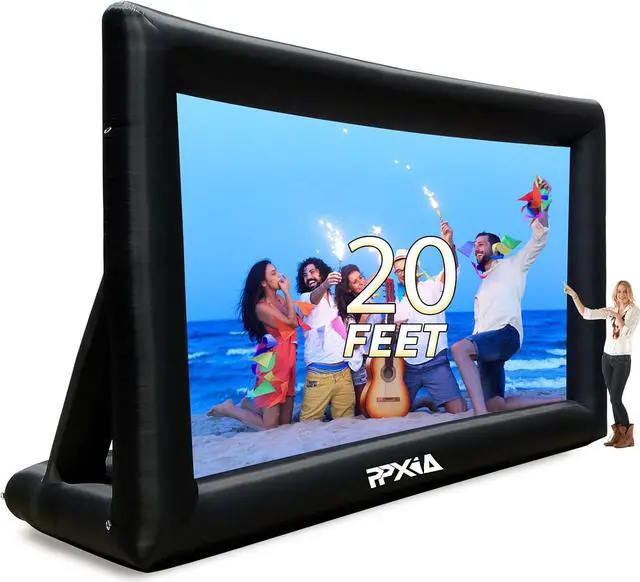 Main image of Inflatable Movie Screen Outdoor Projector Screen for Outside 20ft Blow Up Screens Front and Rear Projection with Air Blower Best for Movie Nights Backyard Home Theater Pool Party