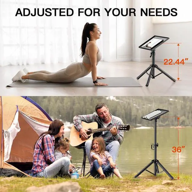 Alt view image 7 of 7 - Projector Stand, Laptop Stand with Adjustable Height 22 to 36 inch, Heavy Duty Projector Mount as DJ Racks, Portable Projector Tripod Stand, Tall Floor Stand for Office, Home, Stage or Studio