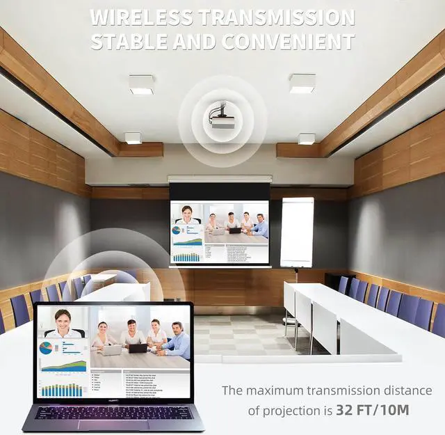 Alt view image 5 of 7 - Wireless Display Adaptor - 1080p Wireless HDMI Display Dongle Adapter Wireless HDMI Transmitter Wireless Hdmi Extender Plug and Play for Laptop PC Smartphone to HDTV Projector Monitor