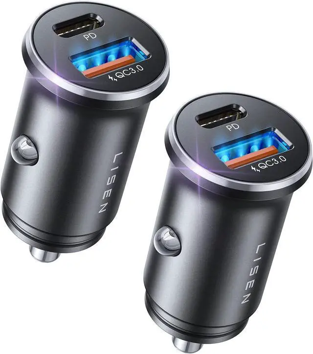 Main image of LISEN 54W Car Phone Charger USB C, Cigarette Lighter Adapter, Car Accessories for iPhone, USB C Car Charger Adapter USBC Type C 12v, for 17 iPhone 16 Pro Max 15 14 13 12, Samsung Google iPad Andorid