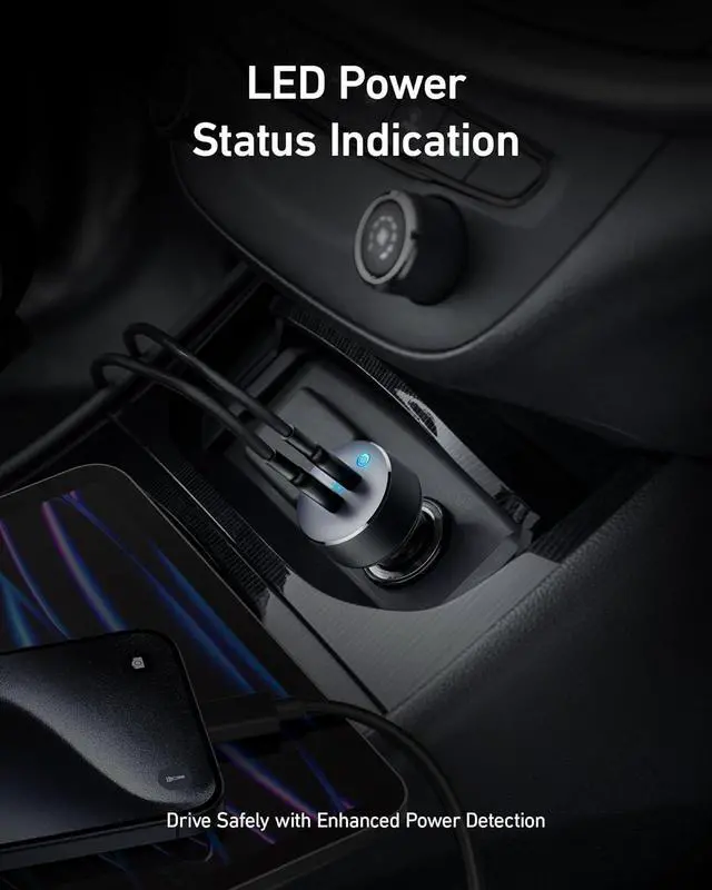 Alt view image 7 of 7 - USB C Car Charger 40W 2-Port PowerIQ 3.0 Type C Adapter iPhone 16 Car Charger PowerDrive III Duo with Power Delivery for iPhone 16/15/14/13
