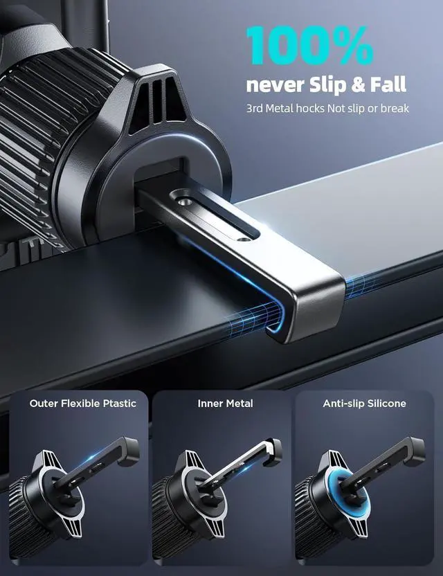 Alt view image 5 of 7 - Wireless Car Charger Phone Mount: Dual Coil Joyroom LED Qi 15W Cell Phone Fast Charging Vent Holder with Auto Smart Sensor Clamping for iPhone 14 13 12 11 Pro Max, Samsung Galaxy S22 21 Note 20