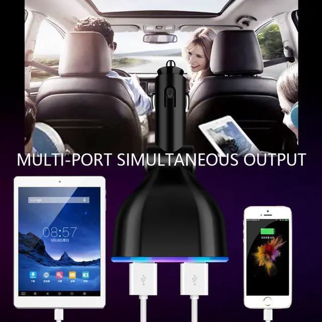 Alt view image 6 of 7 - 5 Port Cigarette Lighter Splitter,QC3.0&PD 20W Super Fast Car Charger with Dual Cigarette Lighter Plug with LED Voltmeter Compatible with iPhone 15 Pro iPad Dash Cam GPS (PD+QC+2.4A) 2Pcs