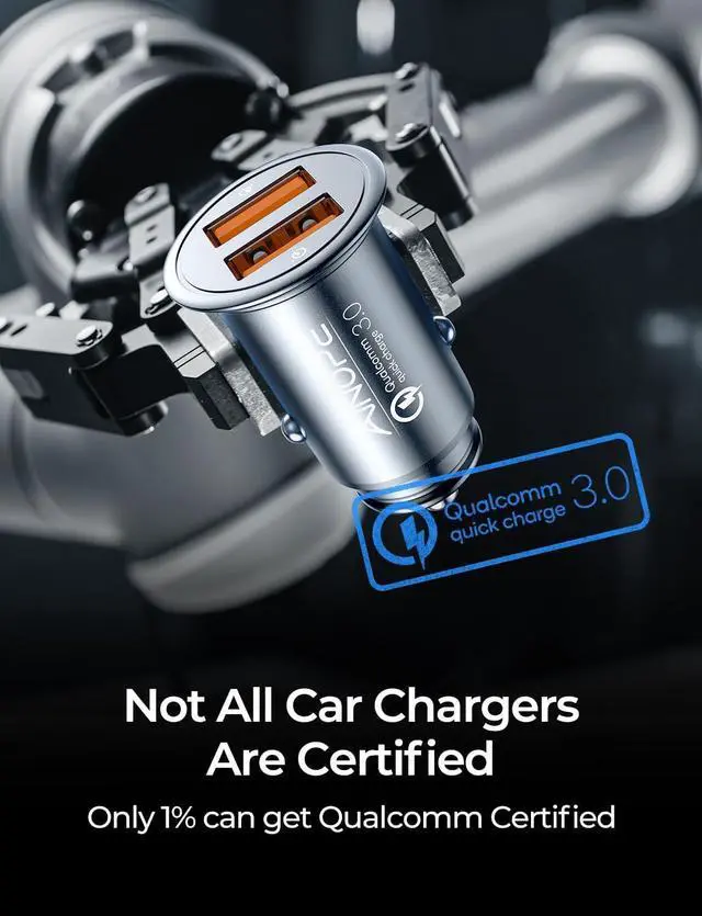 Alt view image 2 of 7 - Super Fast Car Charger USB 17X Fast Charge for iPhone 16e 16 15 14 13 12 11pro x 8 Samsung S25 S24 S23 S22 AINOPE Android Car Charger Adapter 45W All Metal Lighter USB Quick Charge