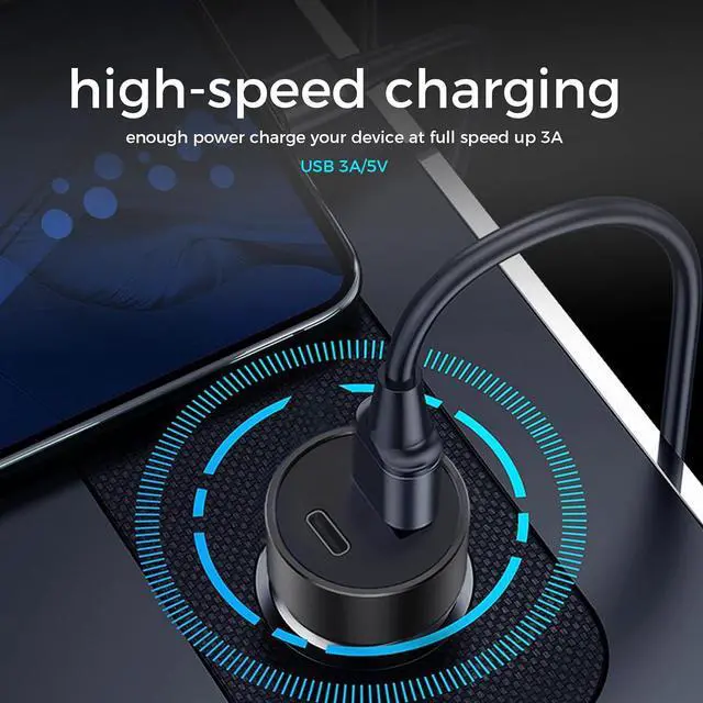 Alt view image 2 of 7 - USB C Car Charger 45W Quick Charge 3.0 Car Adapter with One 20W PD Port and One 25W Fast Charge Port